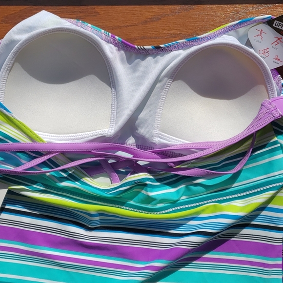 Sun Smart Hydrangea Tankini Top UPF 30+ Protection - Picture 5 of 10